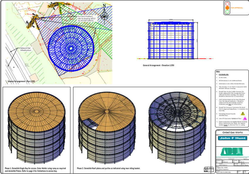 Gas Holder Demolition Design Oxted Surrey