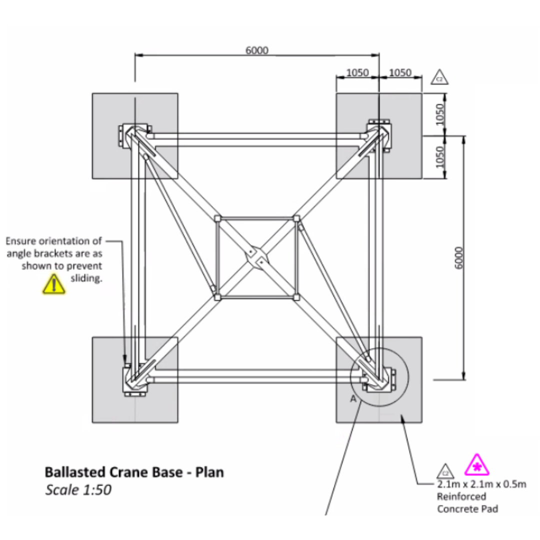 Tower Crane Base Design Example